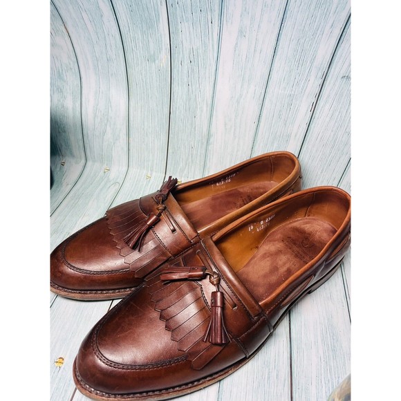 Allen Edmonds Alexandria Mens Size 14B Slip On Dress Shoes Tassel Loafer Brown main image 12